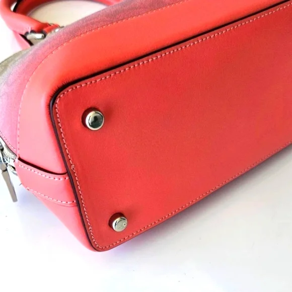 ✨️RARE✨️ COACH Mini Sierra Satchel in Purple/Coral Ombre and Signature Canvas 💜
